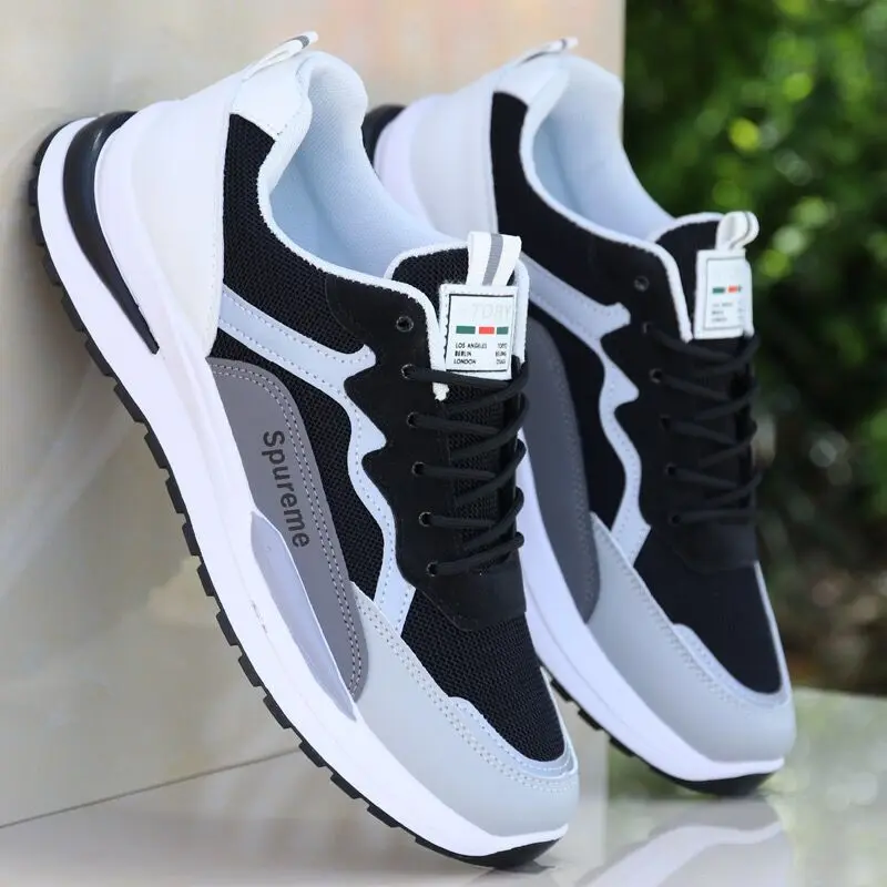 Men's Casual Sports Shoes 2024 Summer Comfortable Breathable Running Men Shoes Platform Lace Up Walking Sneakers Tenis Masculino