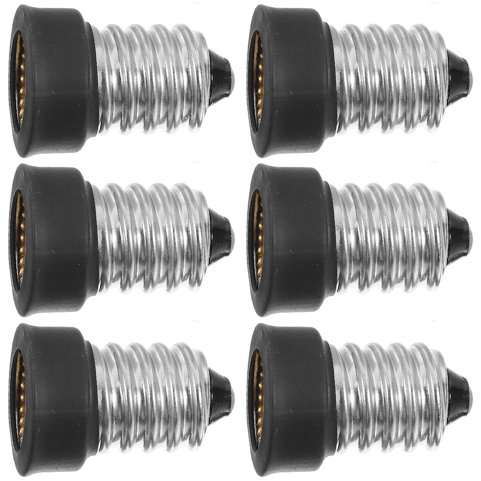 

6pcs Lamp Socket Adapter Light Bulb Base Converter E14 to E12 Copper Holder for Home Office Sturdy Safe Easy Install Table