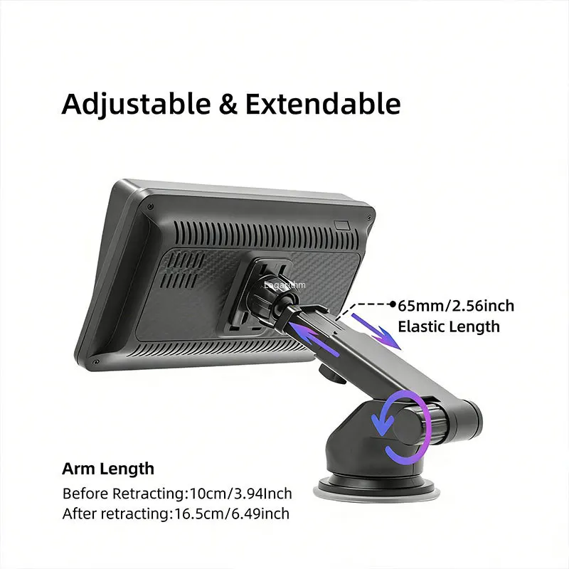 

17mm Silicone Bracket Car Holder Car Telescopic Rotating Sucker Accessories Suction Cup Base Bracket Black For Mobile Phone