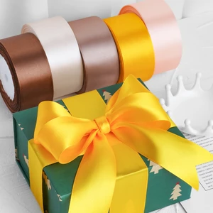 Fitas de cetim para embrulhar presentes, artesanato, arco, vinho, vermelho, laranja, amarelo, verde, azul, roxo, preto, cinza, ouro, branco, 22m, 4cm 6 principais vendas fitas para mochilas - №3