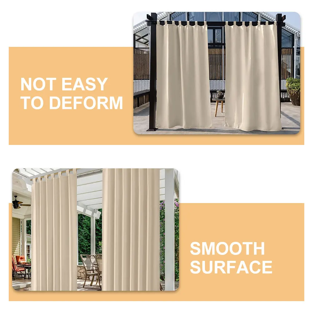 

Farmhouse Style Window For Bedroom Living Room Semi-Sheer Light Blocking Patio Door Curtains -Resistant Polyester