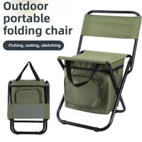Portable outdoor folding lightweight  chair three-in-one leisure beach chair outdoor camouflage camping fishing camping chair