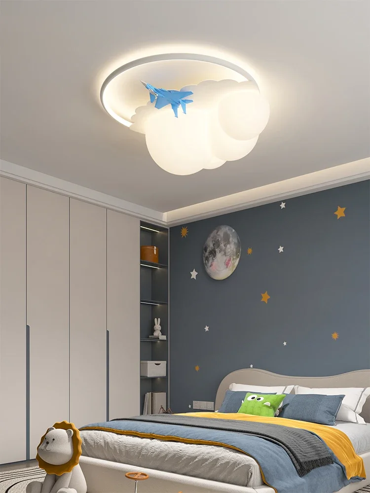 

Full Spectrum Children's Room Ceiling Lamp Modern Minimalist Eye-Protection Lamp Creative 2024 New Cream Style Room Lamp