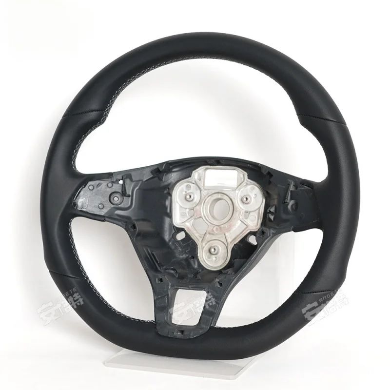 

For Volkswagen POLO (2013-2018) High-End Flat-Bottom Full Leather Sport Steering Wheel (German Spec, Modified Part)