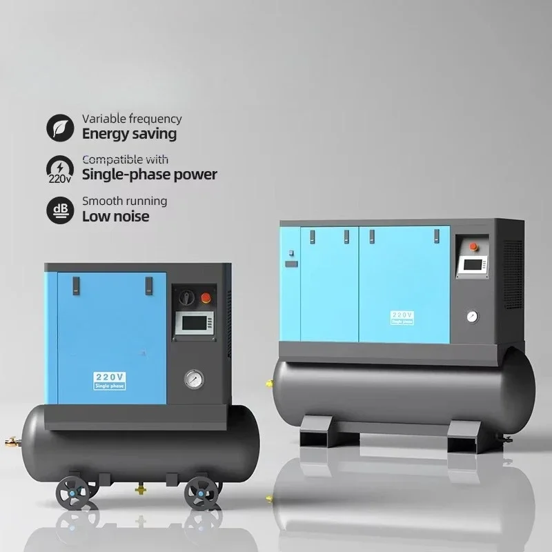 Professional 4kw Screw Air Compressor Single-Phase Small air Compressor for Portable Spray Painting Equipment Cleaning Systems