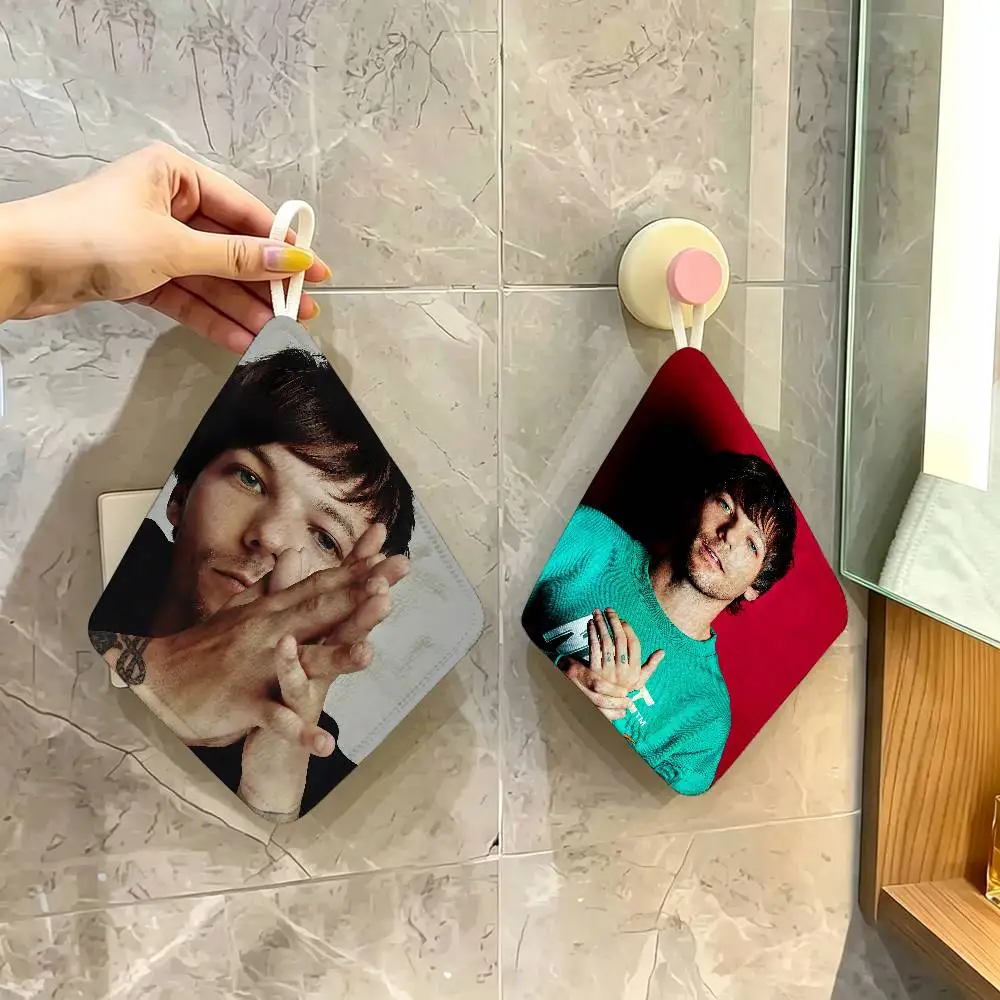 Singer L-Louis T-Tomlinson Polyester Cotton Hand Wiping Towel, Anti-shrink Hanging Kitchen Cloth for Household Cleaning