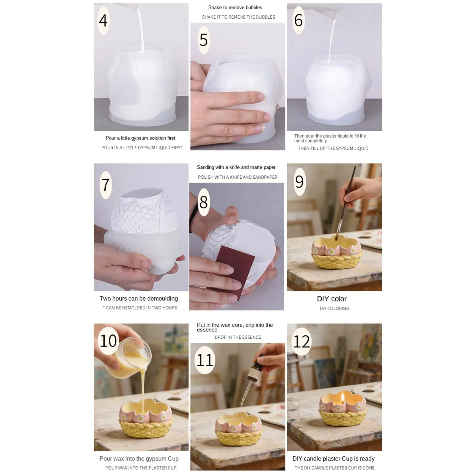 Molds For Epoxy Resin Nonstick DIY Bird Nest Reusable Decorative Bowl Silicone Resin Molds For Spring Party Favors Candle Holder