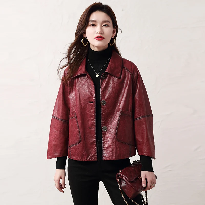 2023 Korean Style Womens Autumn New Casual Turn-Down Collar Loose Solid Short Jackets Office Lady Elegant Fashion Outerwear