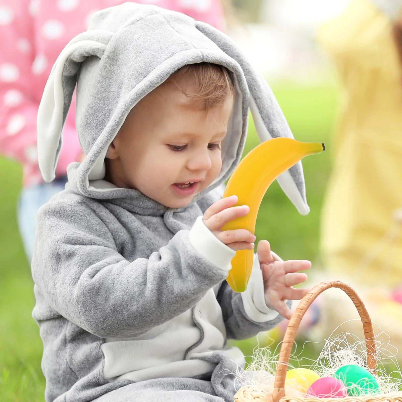 Simulated Fruit Sandbox Fake Bananas Rumba Shakers Hand Percussion Toy Maracas for Kids Instrument Fruit-shaped Baby Musical