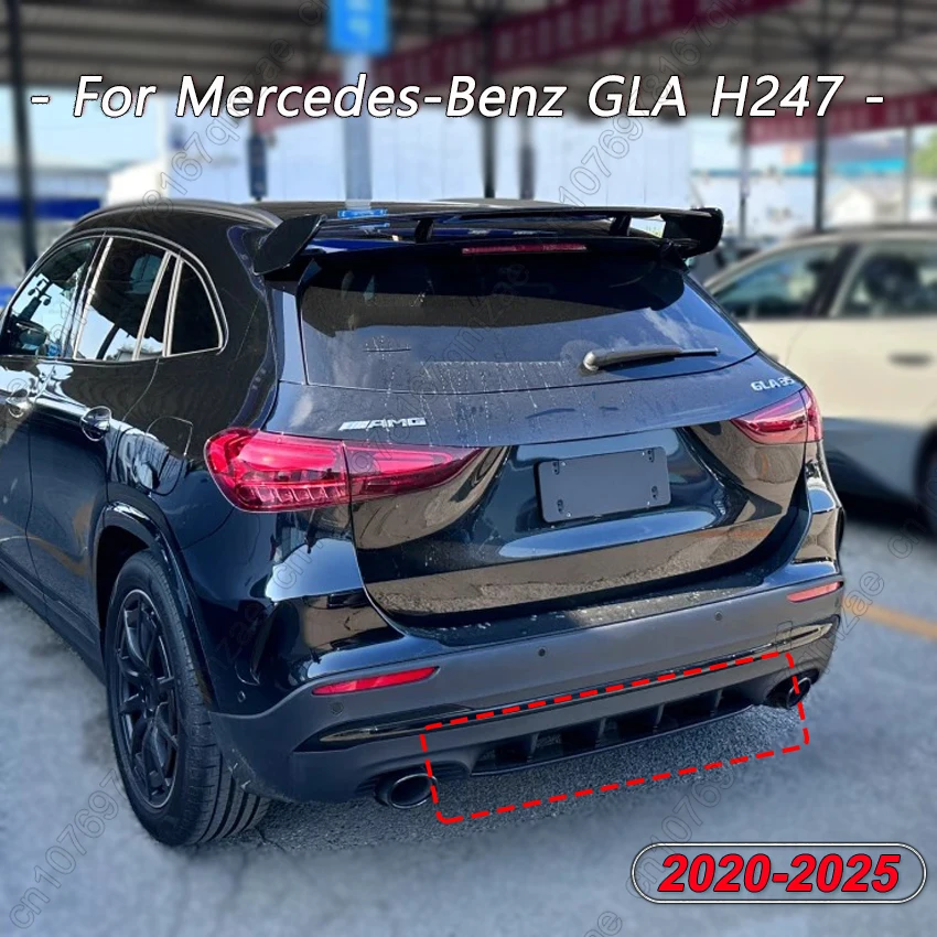 

Central Rear Splitter For Mercedes-Benz GLA H247 GLA180 GLA200 GLA220 GLA35 GLA45 AMG Line 2020-2025 Car Sport Styling Upgrade