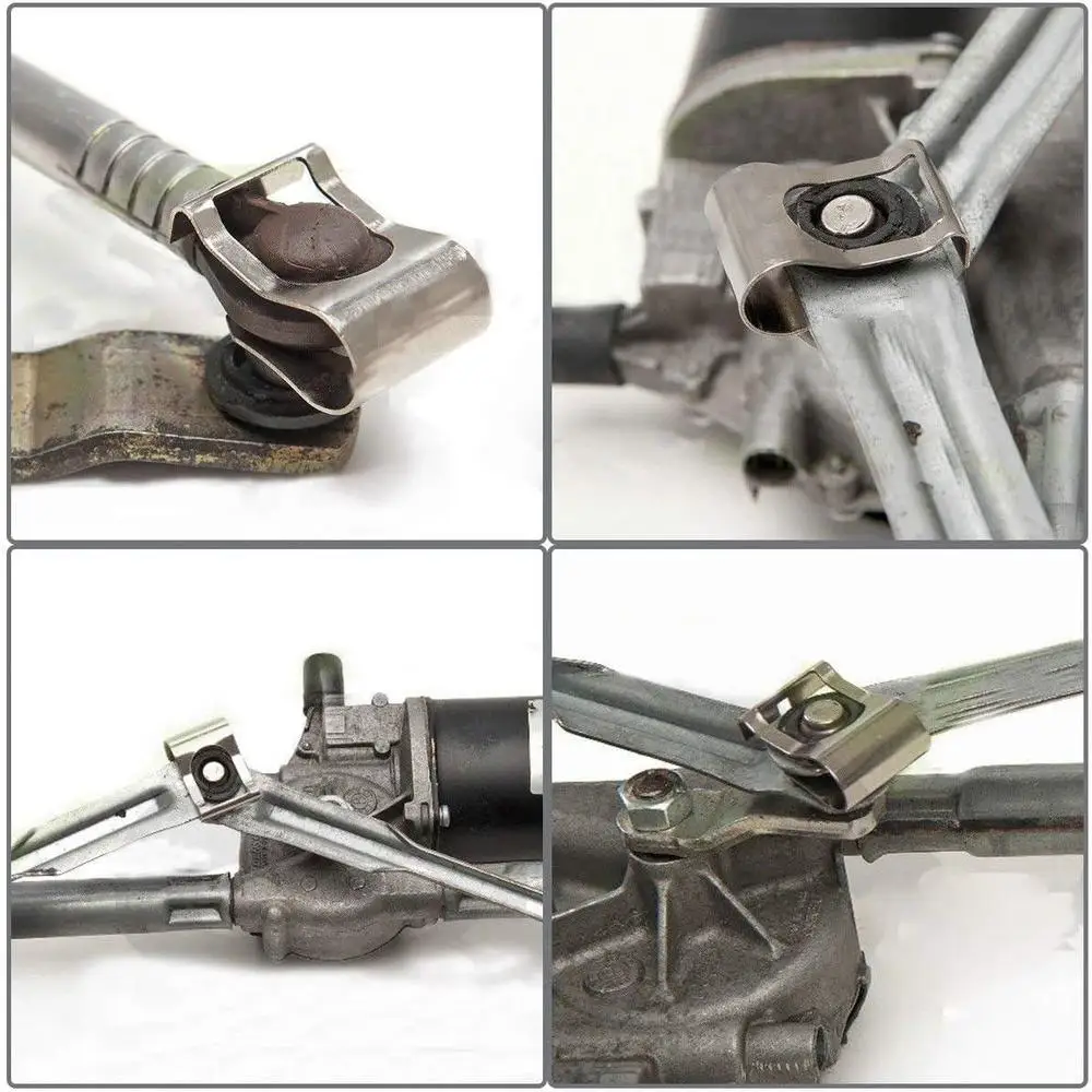 Universal Wiper Repair Clip Fixing Buckle Wiper Linkage Motor Rods Car Windscreen Arms Link Mechanism Clips Fix Kit Spring Tools