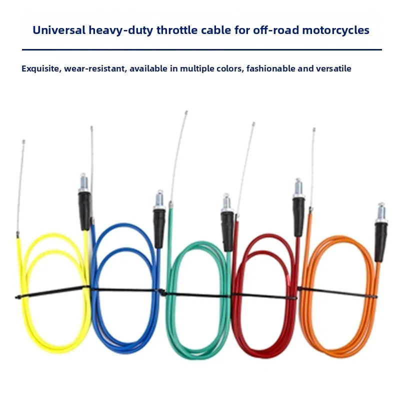 Universal Throttle Cable 1m 1100mm 1200mm Straight Head Oil Ca for Gaosai Throttle Cable CQR150/250/Jialing/Chinese Cabbage