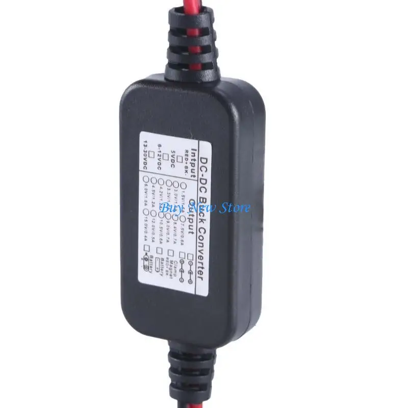 

20CE 14V~30V to 12V 1A Output Power Cord With Clips, 2 Meter Wire for LED Strips Lights CCTV Camera Monitors