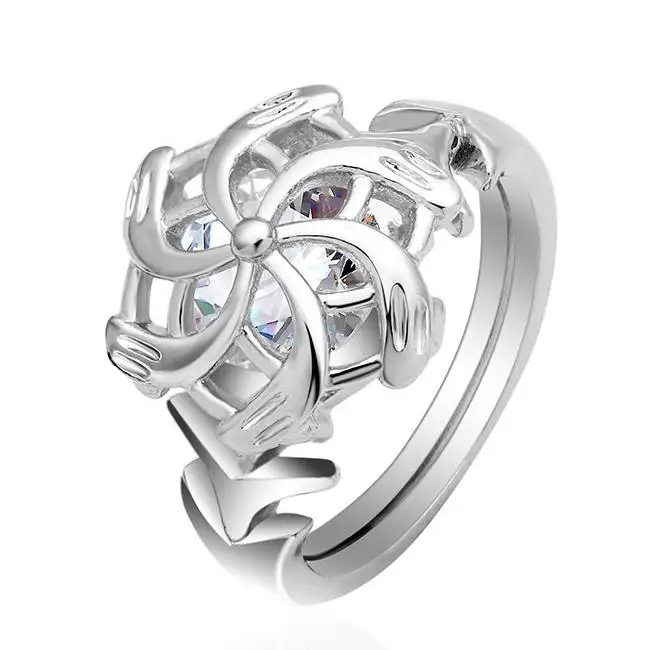 

Silverwill Wholesale Silver Jewelry Engagement Ring Gift for Girlfriend