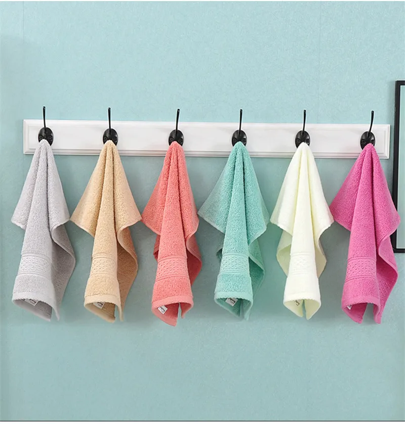 3Pcs/Set 34x34cm Solid Color Terry Cotton Home Washcloth Face Towels 17 Colors Household Cotton Face Towel