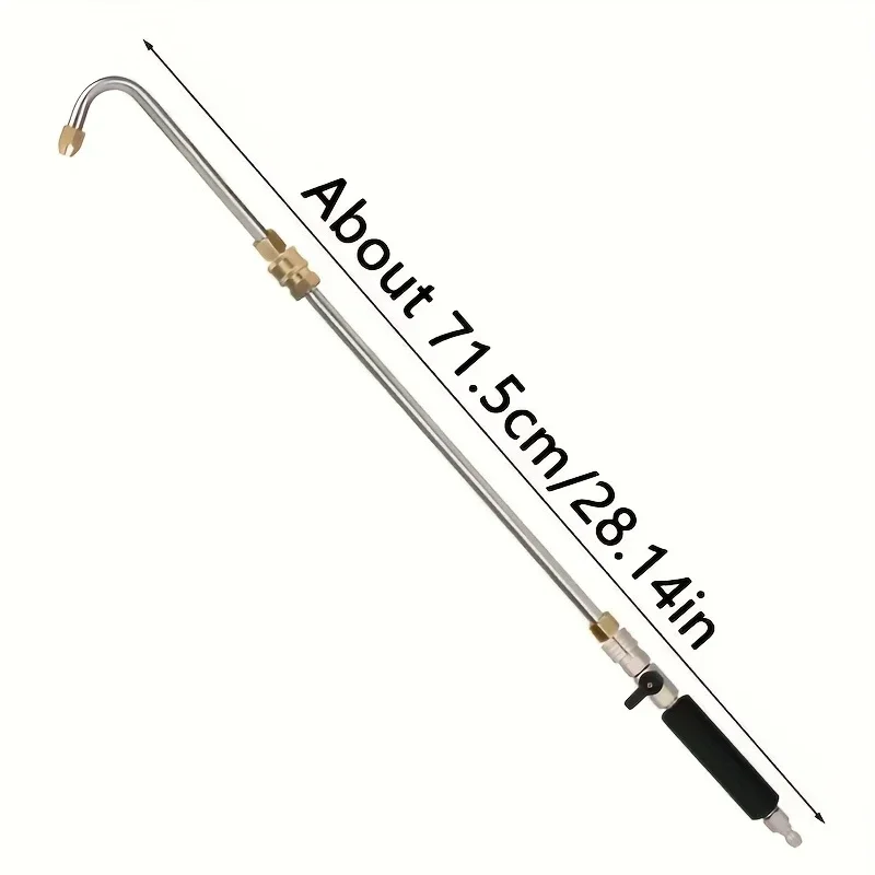 Lightweight High Pressure Washer Gun 3-in-1 Set - U-Shaped Rod + Long Lance + Trigger Handle, M22-14 Thread Adapter
