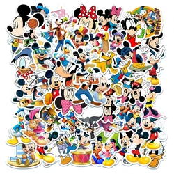 50pcs Cute Cartoon Disney Mickey Mouse Stickers Kawaii Donald Duck Minnie Cartoon Graffiti Sticker DIY Diray Kid Toy Decal