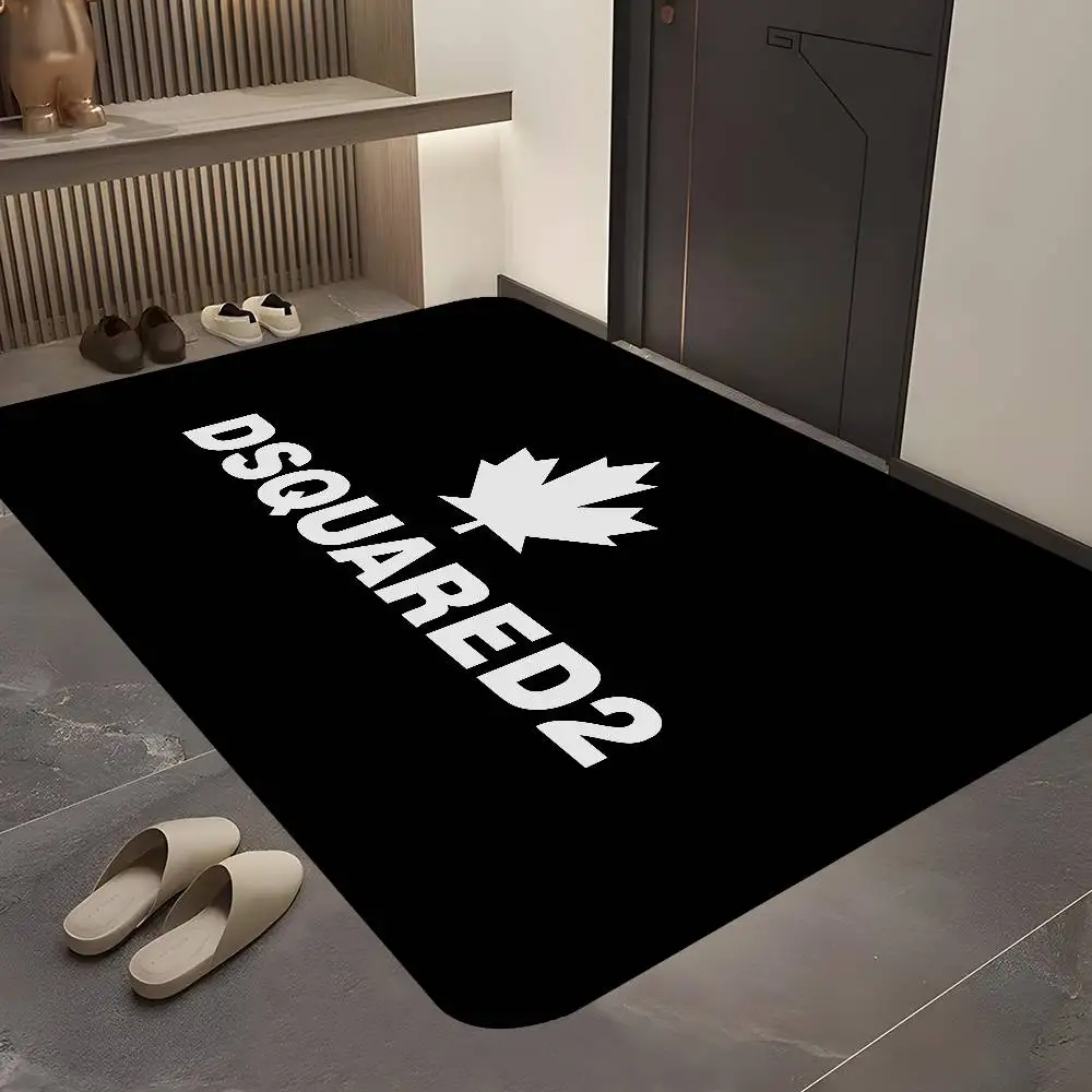 LOGO D-Dsquared2 Bathroom Mat Retro Multiple Choice Living Room Kitchen Rug Non-Slip Bedside Mats