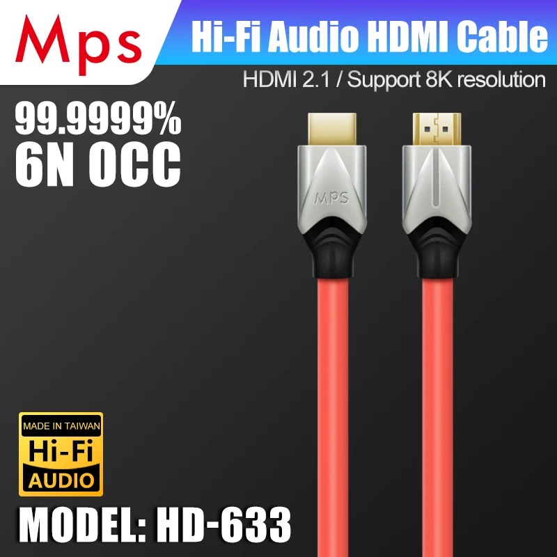 

HIFI MPS HD-633 99.9999% OCC Projection TV Home Theater Fever Audio HDMI cable 8K60HZ IIS optical fiber