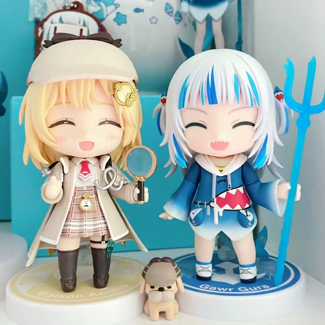 Kawaii Gsc Hololive Gawr Gura Watson Amelia modelo Anime figura de acción colección de adornos de escritorio regalo para niños