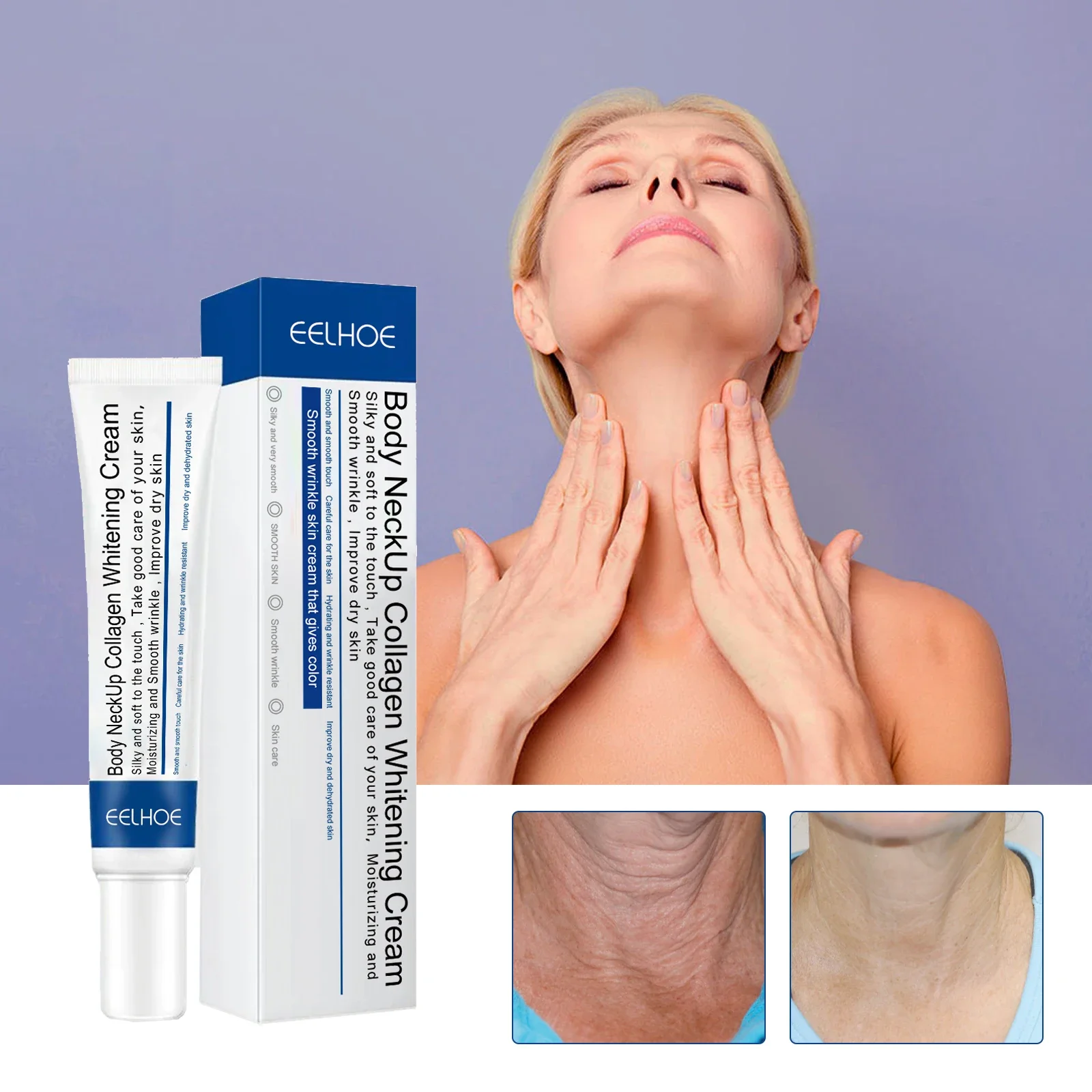 EELHOE Neck Brightening Cream Fades Neck Lines, Lifting, Tightening, Hydrating, Moisturizing, and Beautifying Neck Cream