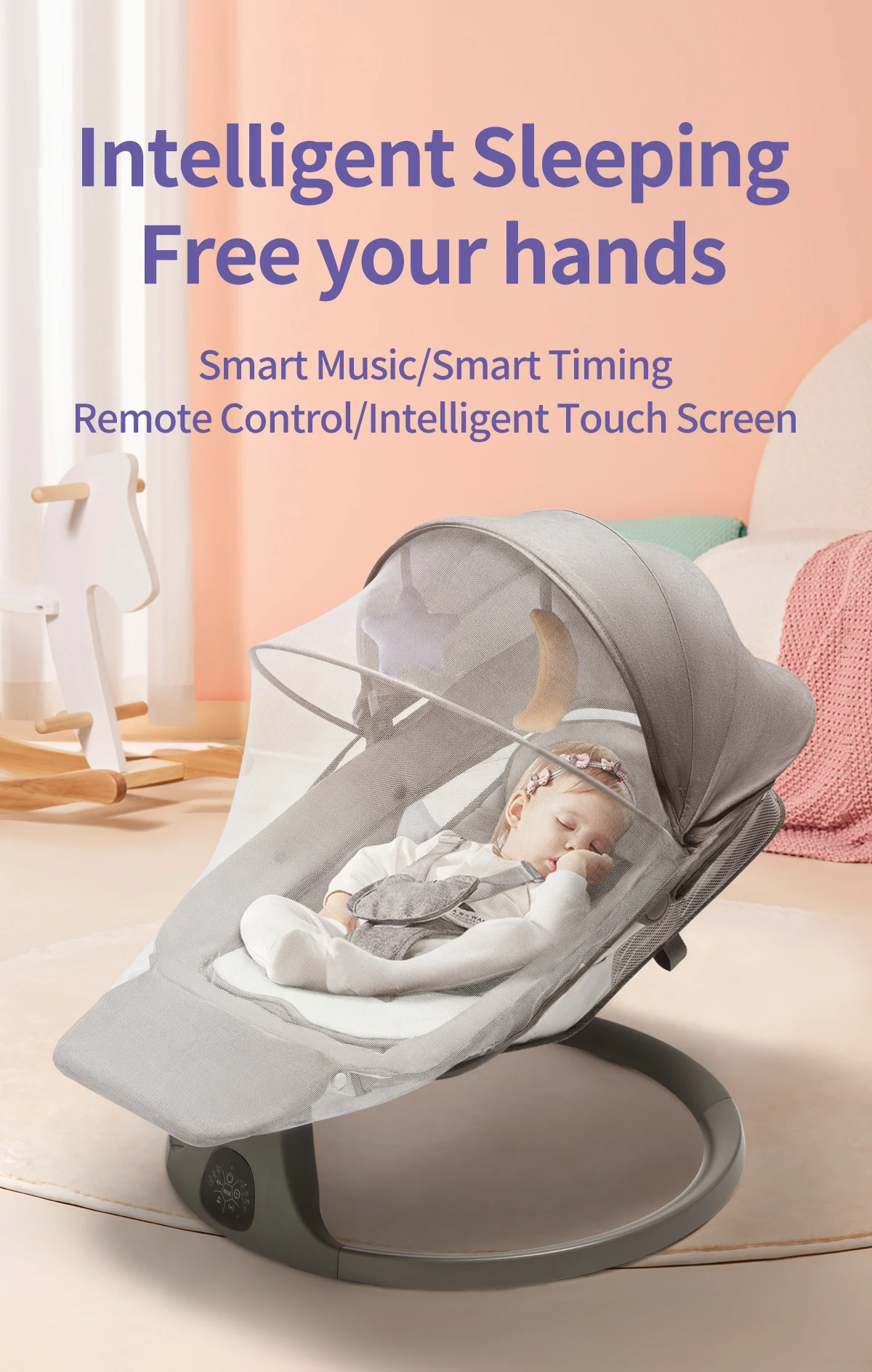 2026 Hot Sale Hot Quality 3-in-1 Automatic Multi-function Baby Rocking Chair