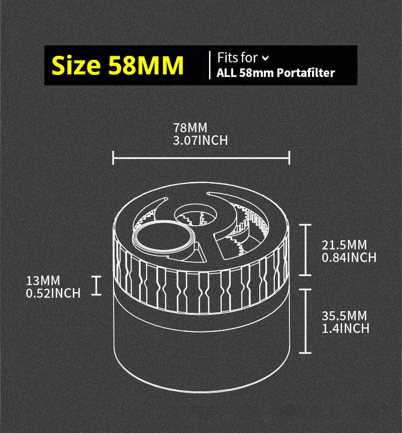 Herramienta de distribución de café Eternal Star Track para portafiltro de café de 58mm, agitador de Espresso, herramienta WDT con anillo dosificador de café