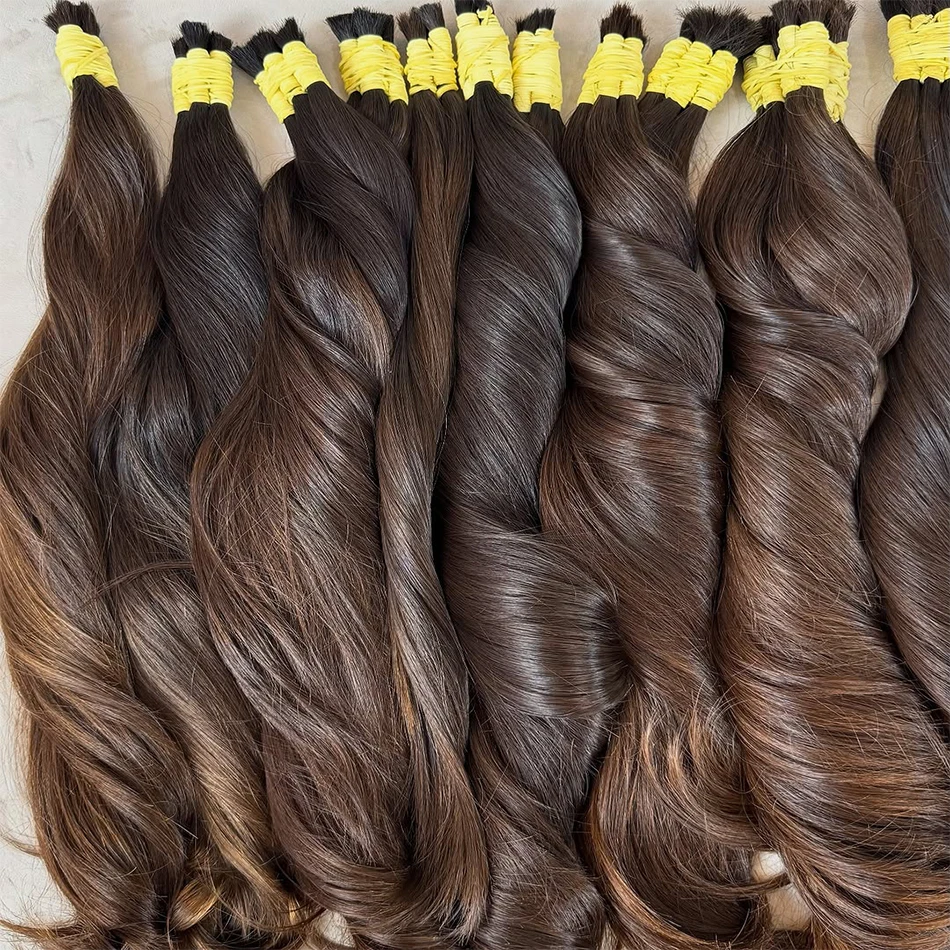 

Human Braiding Hair Bulk No Weft 100% Vietnam Remy Human Hair Straight Bundles 50g 100g Natural Braiding Hair Extensions 30Inch