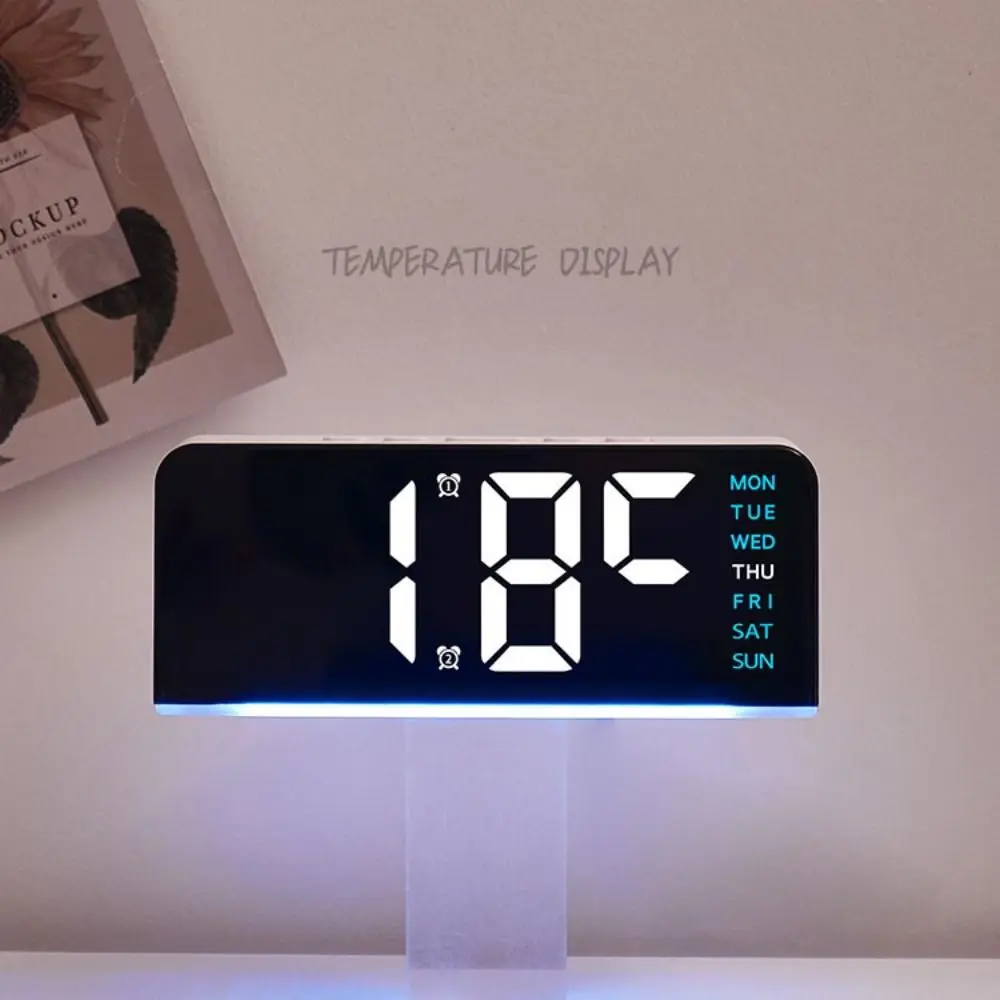 New Wall-mounted Electronic Wall Clock Temperature Multi-functional Digital LED Clocks Home DST Display Table Clock for Bedroom