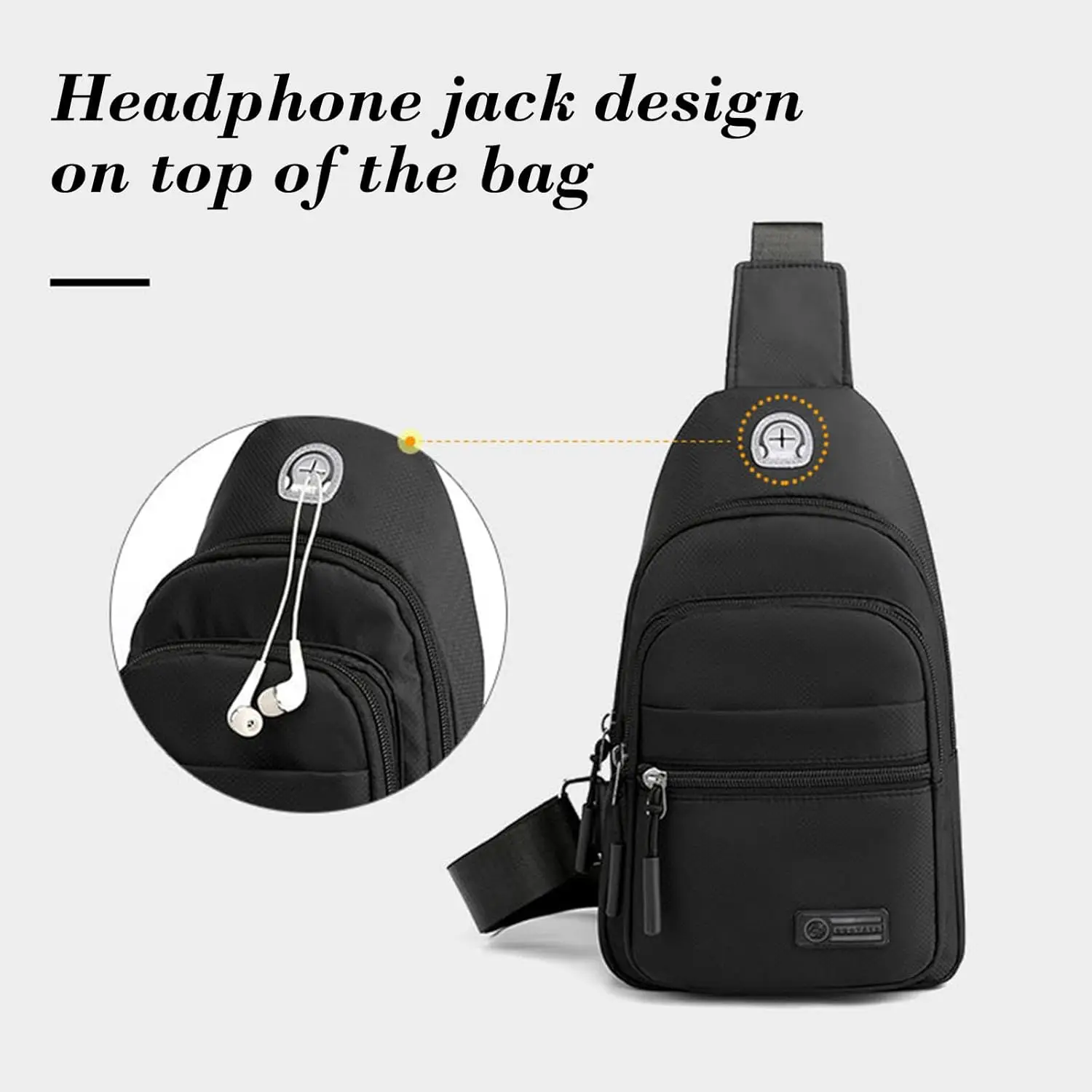 Sling Nylon Waterproof Casual Chest Bag for Outdoor Sports Larger Capacity Cycling Hiking Travael Works Shoulder Crossbody Bag