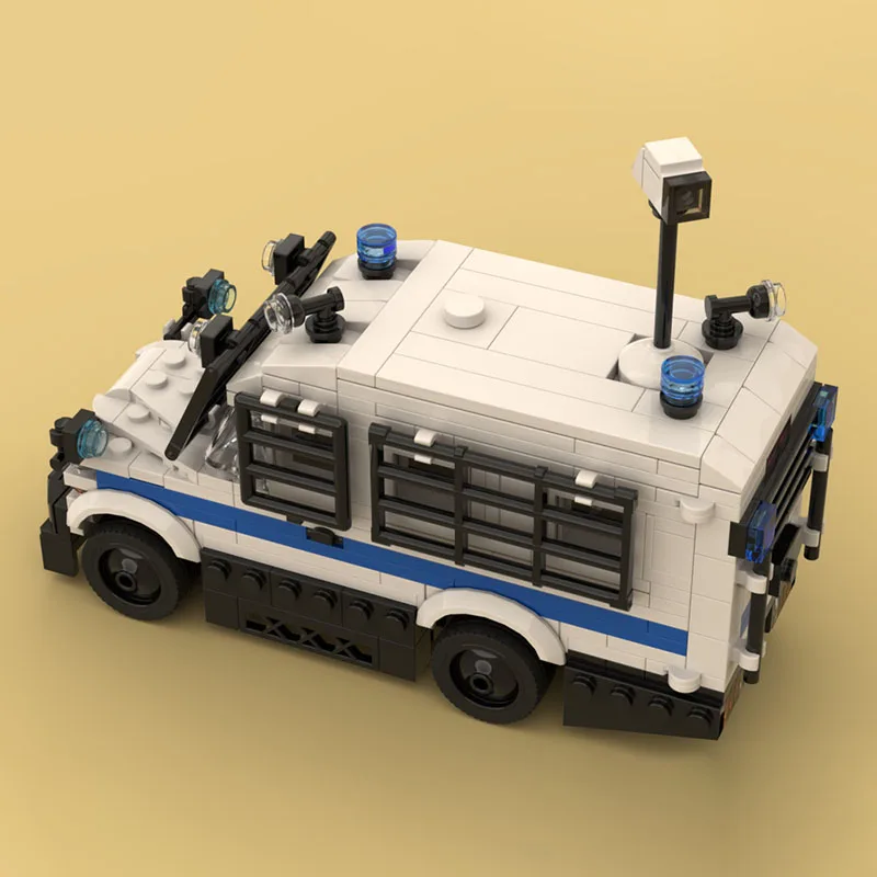 Novos blocos de construção moc série carro policial modelo polícia multi funcional carro blindado brinquedo das crianças presente diy conjunto montagem