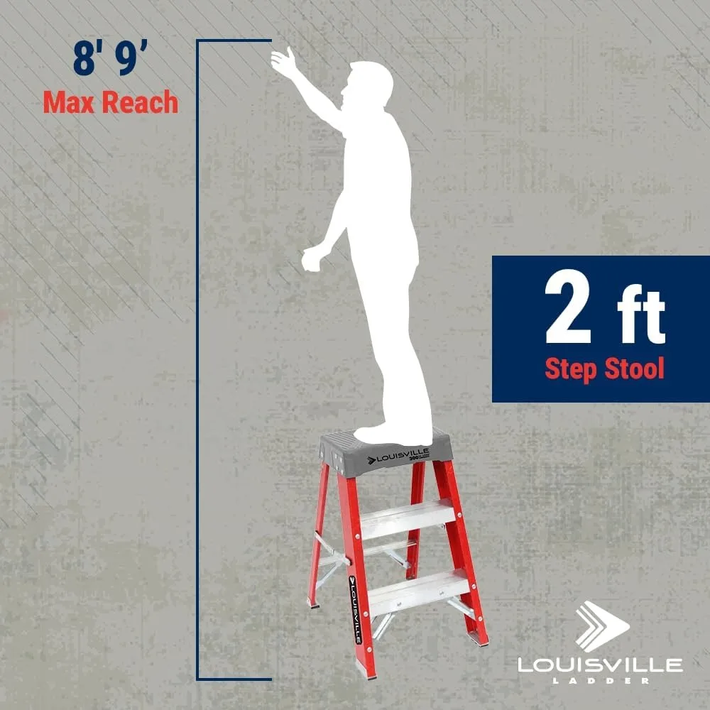 مقعد صناعي من الألياف الزجاجية، قدمين، سعة 300 رطل، النوع IA، شديد التحمل للاستخدام الصناعي #5