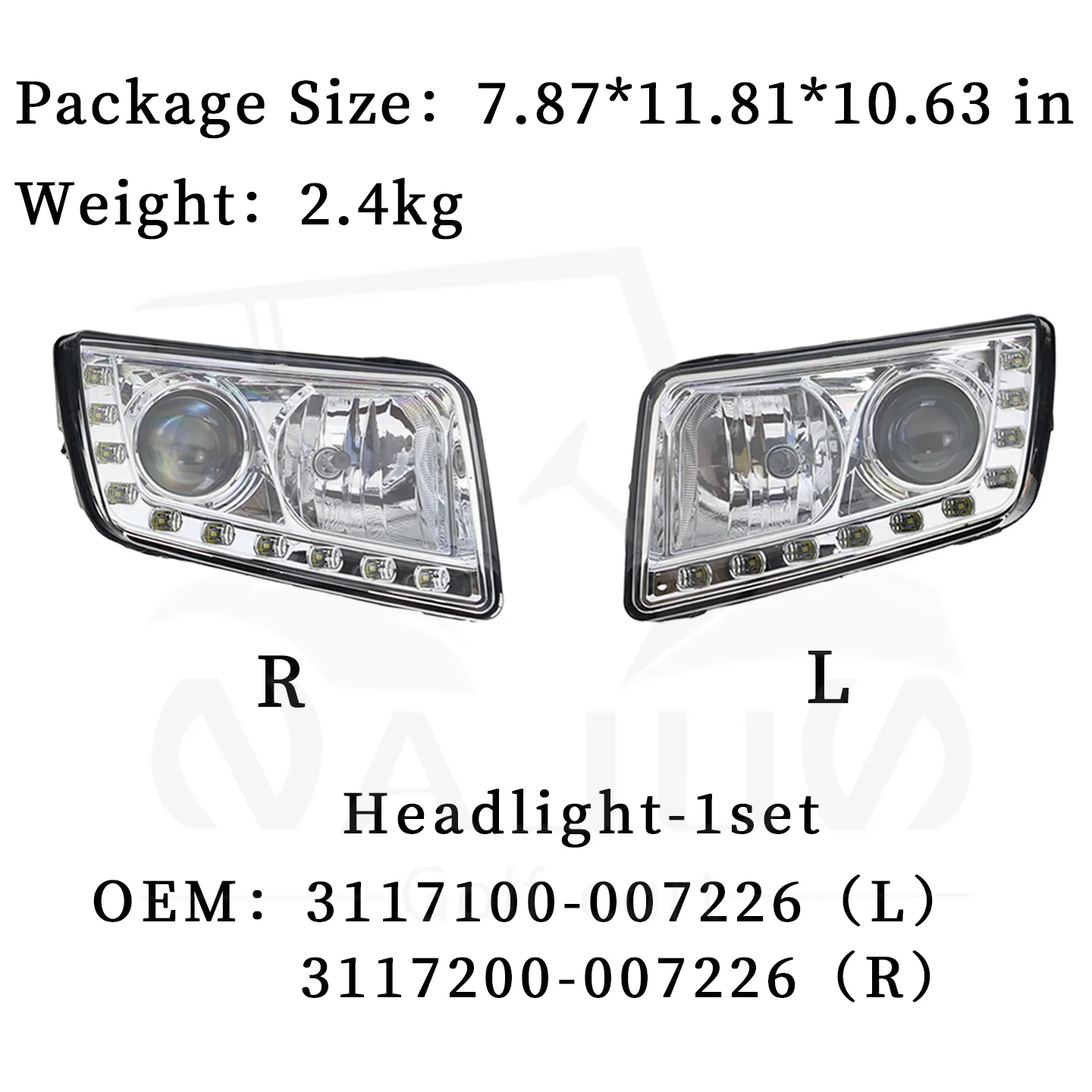 Golf Cart Eagle Front Headlight Rear Tail Light Kit for eagle buggy carts OEM3126100-006138  3117100-007