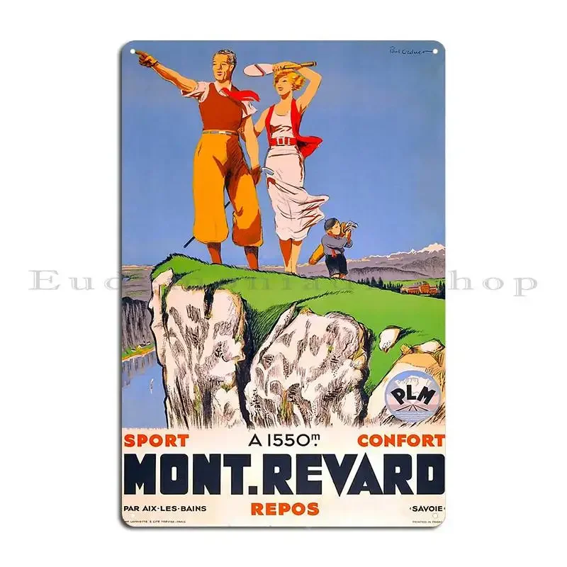 Mont Revard Vintage Travel Poster Metal Sign Decoration Kitchen Print Wall Plaque Retro Tin Sign Poster