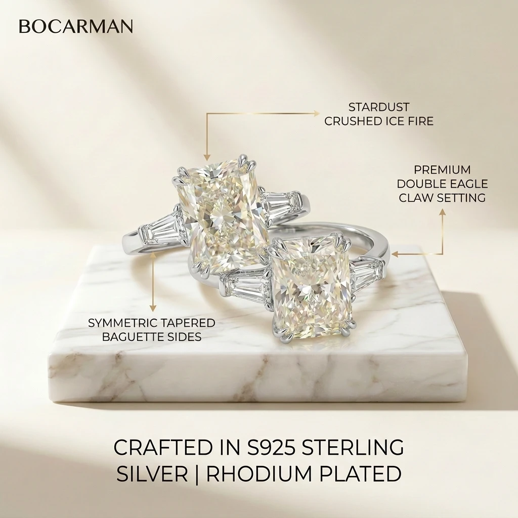 Women's S925 Silver Zircon Wedding Band Ring