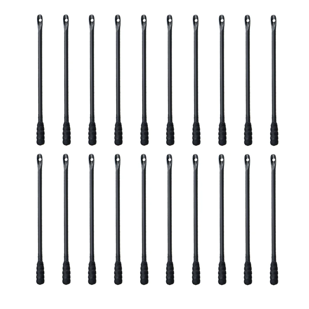 100 Pcs Precision Tip Cotton Swabs Double Head Ear Spoon Baby Buds Stick Earwax Scooper Black