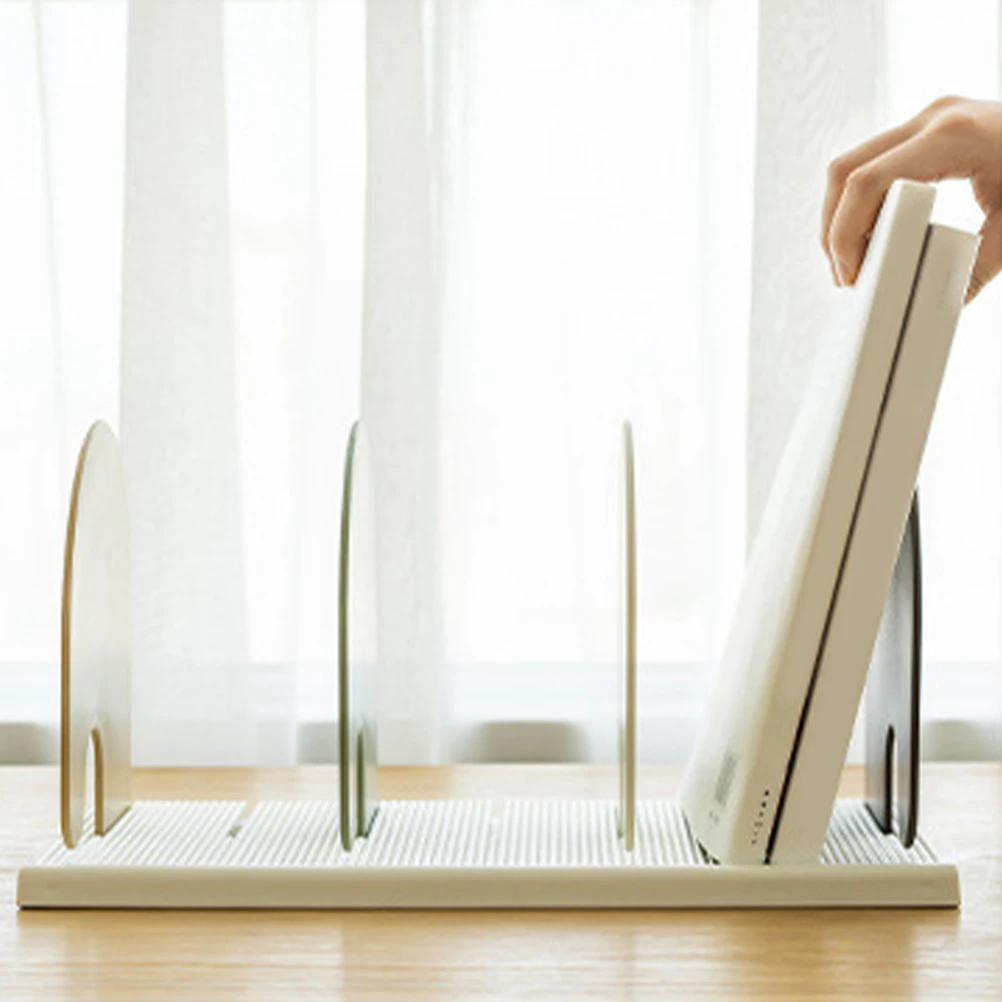 Bookshelf Stand Decorative Organizer Table Top Accessories Bookend Plastic for Desk Storage Rack Work