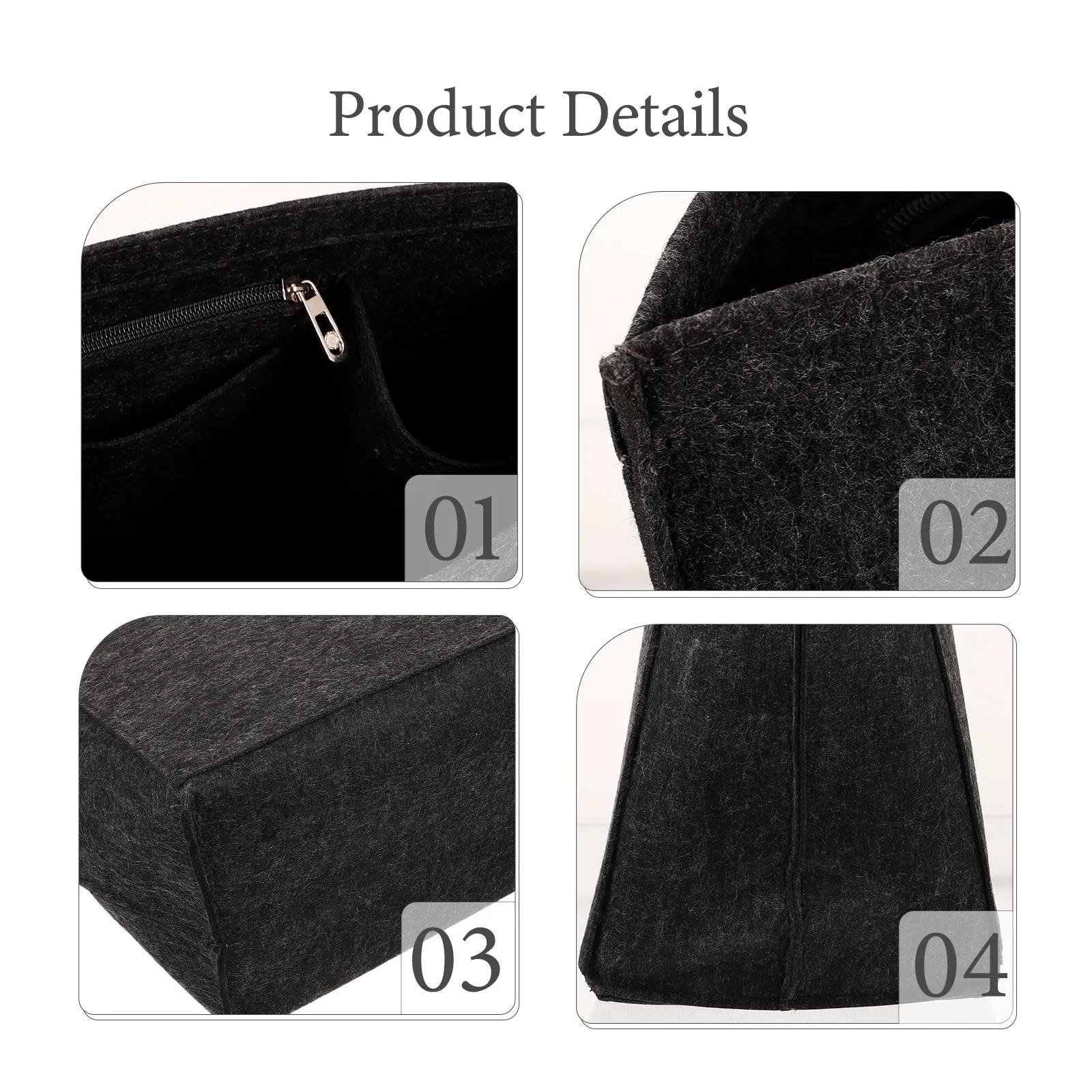 

Органайзер-вкладыш для сумок из фетра: разделитель для женских сумок-тоут, компактный органайзер для хранения внутри сумки