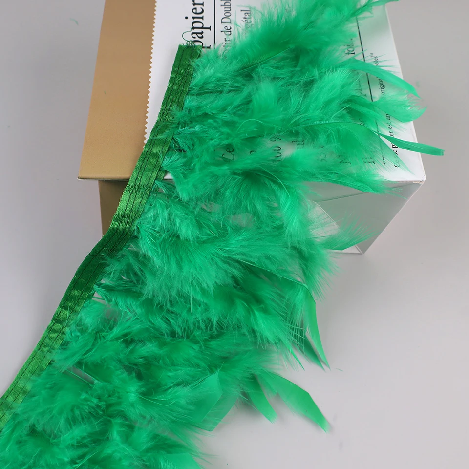 10Meters Turkey Feather Trim Fringe 10-15CM Marabou Feathers Ribbon Handicrafts Clothes Dress Sewing Plumes Decoration Wholesale