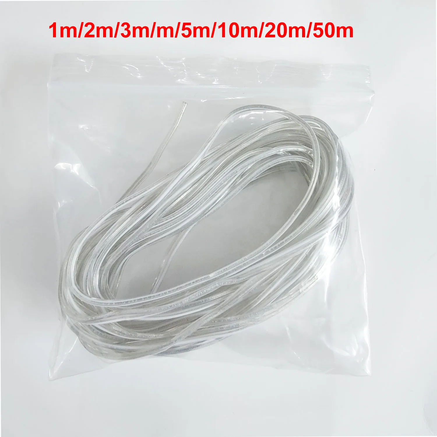 1-100M DIY Electrical Wire 2Pin LED Neon Light Welding Silver Wire Middle Connector 22AWG 20AWG For 12V Neon Lamp Soldering