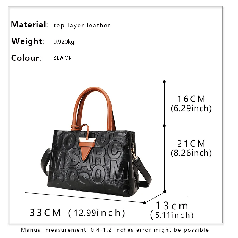 New Genuine Leather Fashion Women\'s Bag Handbag Women\'s Style One Shoulder Crossbody Bag