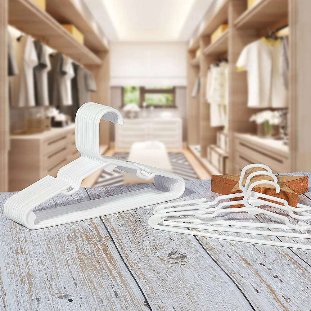 

20Pcs Plastic Clothes Hangers Clear View Space Saving Hangers for Home Clothing Stores Laundries Kids Wardrobe Organization