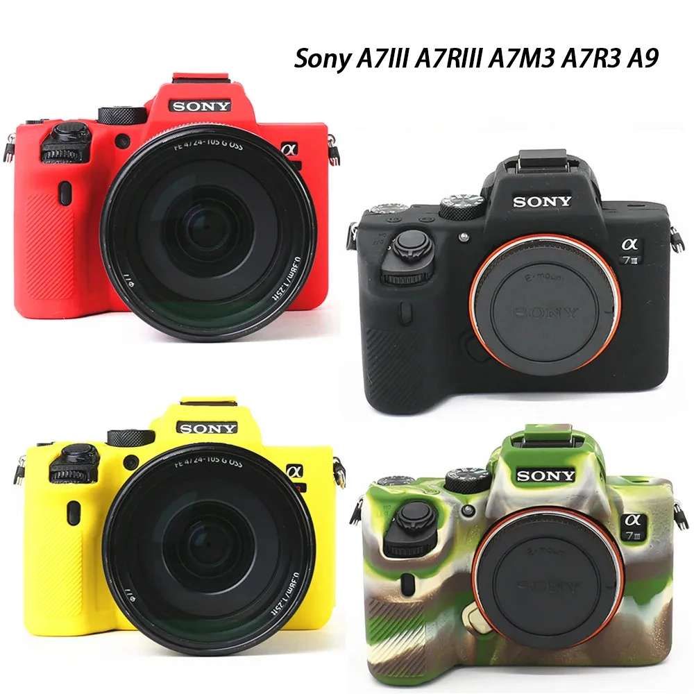 Soft A7III silicone Case Camera protect Bag for Sony A7 III A7RIII A7III A7M3 A7R3 A9 Camera Protective case