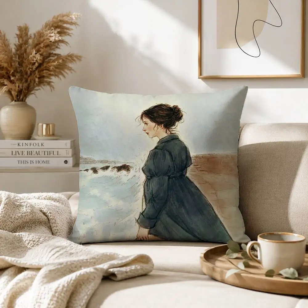 Classic P-Pride and P-Prejudice Pillow Case for Sofa Living Room Home office Decor Protective Cover