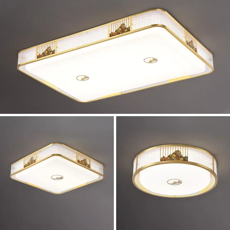 LED ceiling light new Chinese bedroom light household simple atmosphere round room light entrance aisle restaurant living room