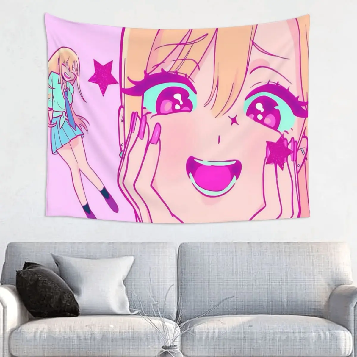 Marin Kitagawa Anime Tapestry Wall Hanging Hippie Tapestry My Dress-Up Darling Fantasy Decoration Home Decor for Bedroom 95x73cm