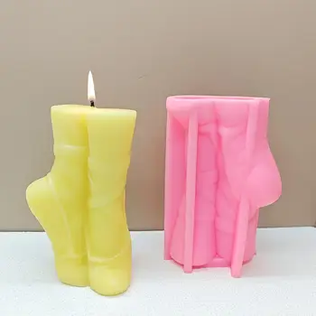 Velké baletní taneční boty ve tvaru aromaterapeutické svíčky, umělecký design, unikátní sádrová dekorace, silikonová forma, domácí dekorace, dárek 12 nejlepší prodej forma na svíčky do bot - №5