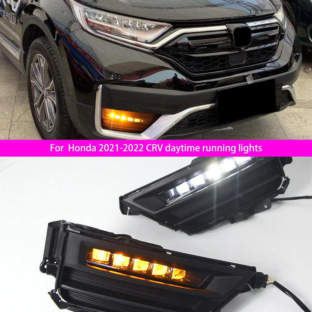 

For Honda 2021-2022 CRV daytime running light LED daytime running light flow turn signal light front fog light assembly