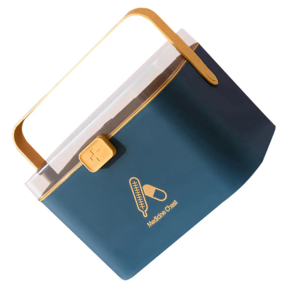 

Портативная аптечка для оказания первой помощи, вместительный дорожный органайзер для хранения медикаментов, надежный пластиковый контейнер для лекарств