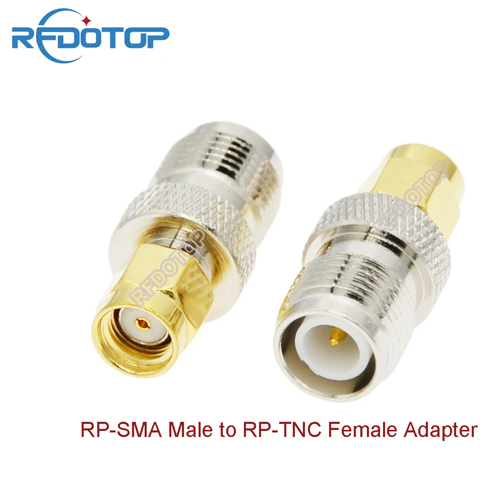 10PCS RP-SMA Male Plug to RP-TNC Female Straight Connector for WiFi Radio Antenna RPTNC-J to RPSMA-K Converter RF Coax Adapter